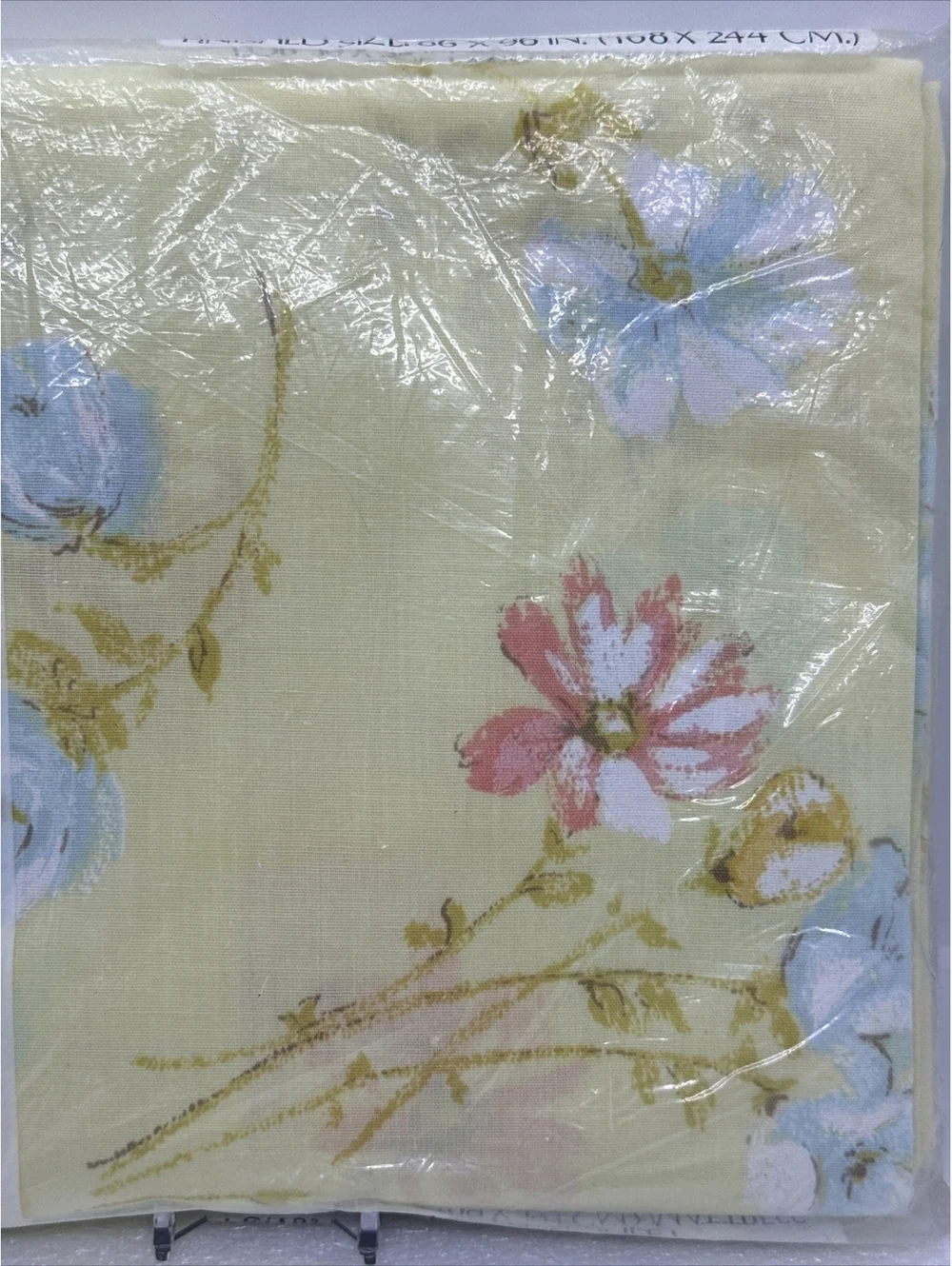 Danville By Dan River TWIN Flat Sheet Yellow Floral Slightly Irregular Muslin